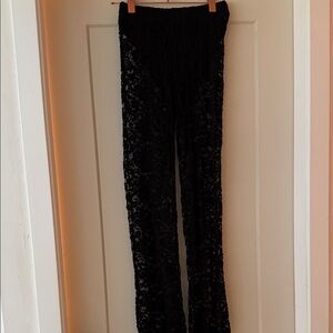 Princess Polly Elegant Black Lace Women's Pants